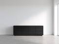 Mobile ingresso - Legno ingegnerizzato - 180 x 42 x 70 cm - Nero - Stile minimalista