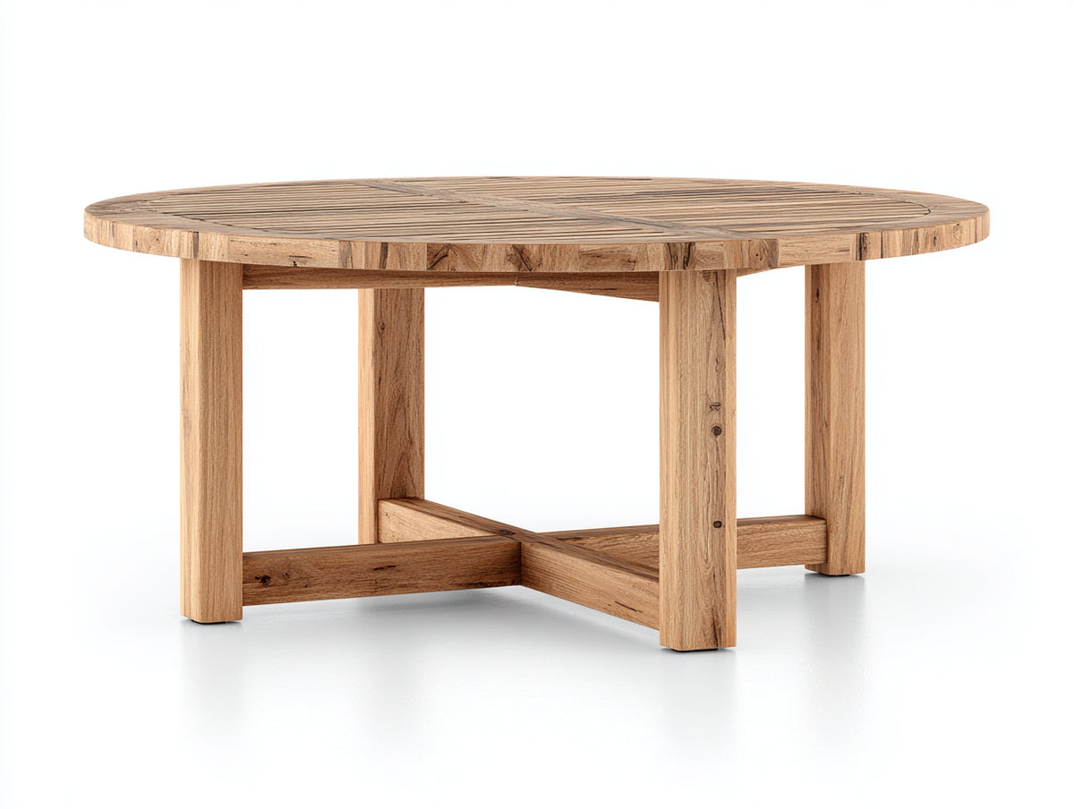 Tavolo da giardino - legno di teak - 130 x 130 x 75 cm - naturale - stile classico