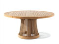 Tavolo da giardino - legno di teak - 120 x 120 x 76 cm - naturale chiaro - stile contemporaneo