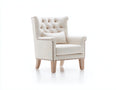 Poltrona - Tessuto - 82 x 91 x 104 cm - Avorio - Stile tradizionale