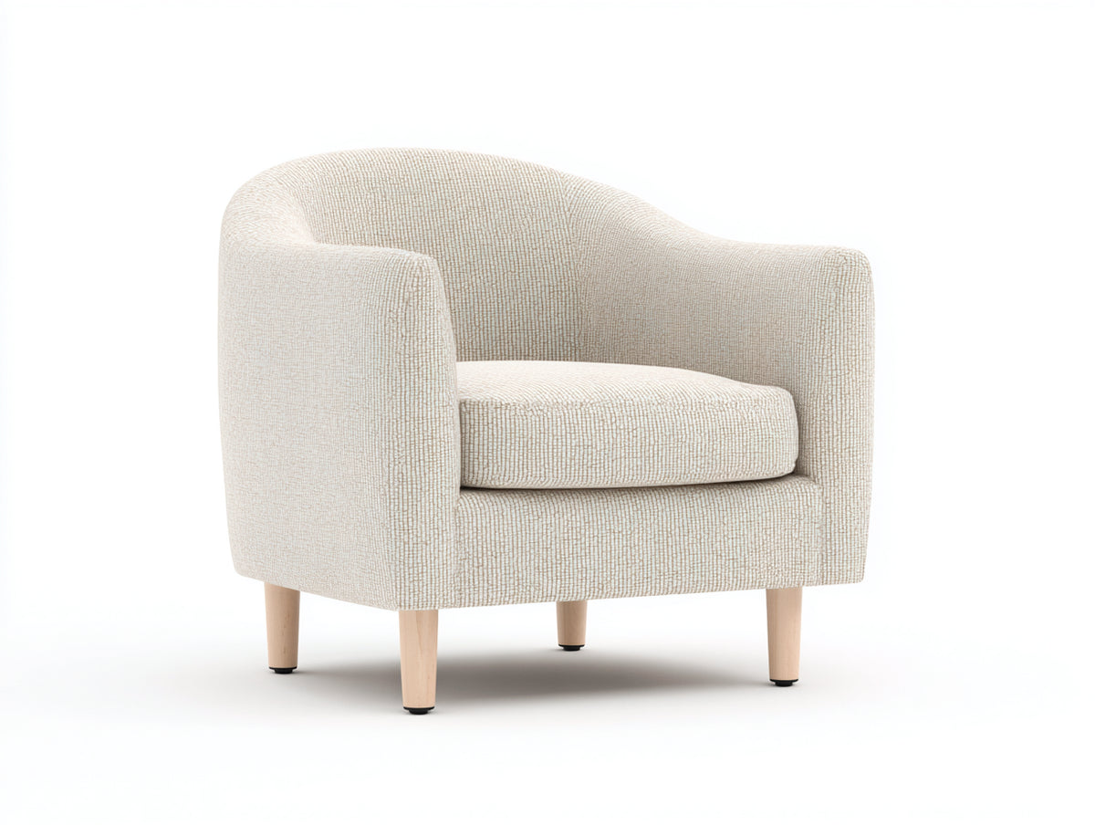 Poltrona - Tessuto - 79 x 82 x 78 cm - Beige chiaro - Stile minimalista