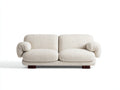 Divano a due posti - Tessuto bouclé - 190 x 98 x 80 cm - Bianco crema - Moderno organico