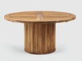 Tavolo da giardino - Legno - 125 x 125 x 75 cm - Marrone naturale - Stile rustico