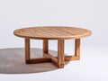 Tavolo da giardino - legno di teak - 120 x 120 x 50 cm - naturale - stile rustico